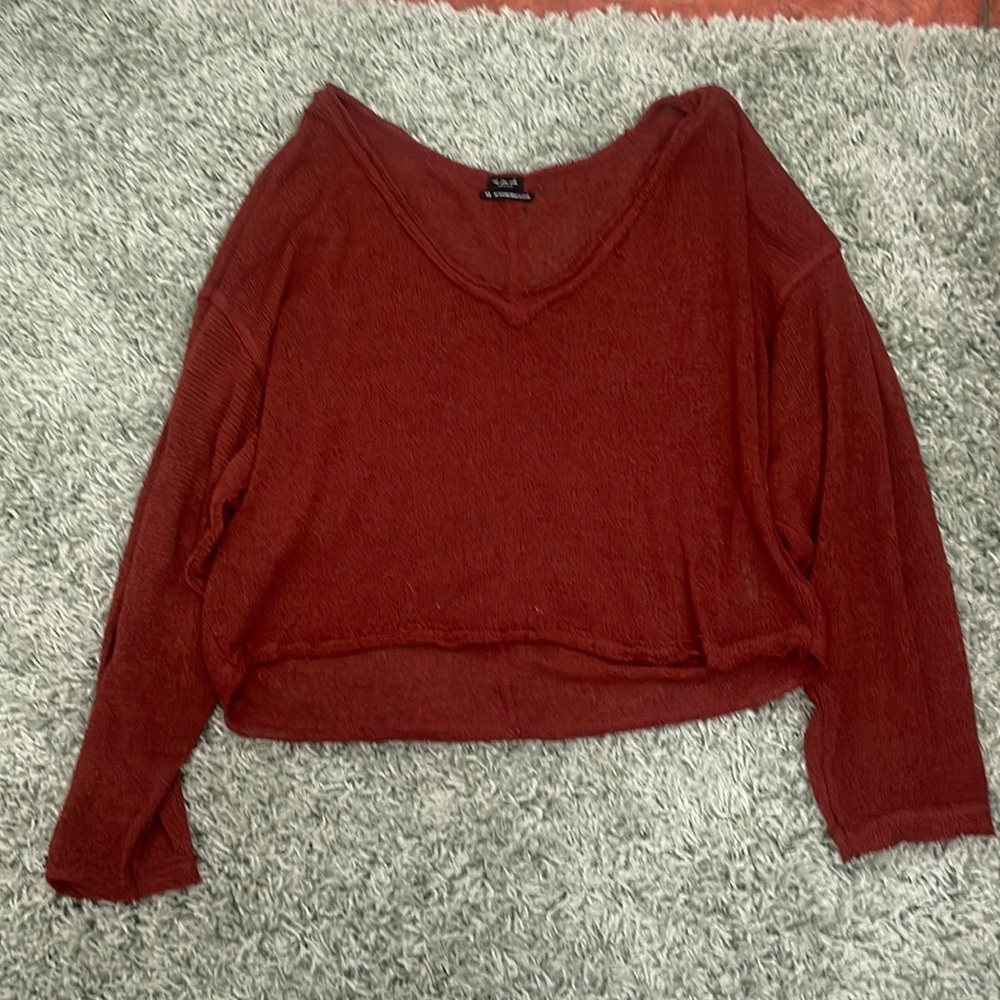 UO See through off the shoulder sweater